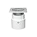 Oatey 72297 PVC General Purpose Pipe Fit Drain with 6-Inch Cast NI Grate and Square Top, 3-Inch or 4-Inch