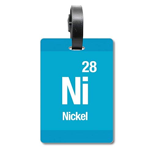 Étiquette de sac science élément chimique Ni Nickel pour identification bagage