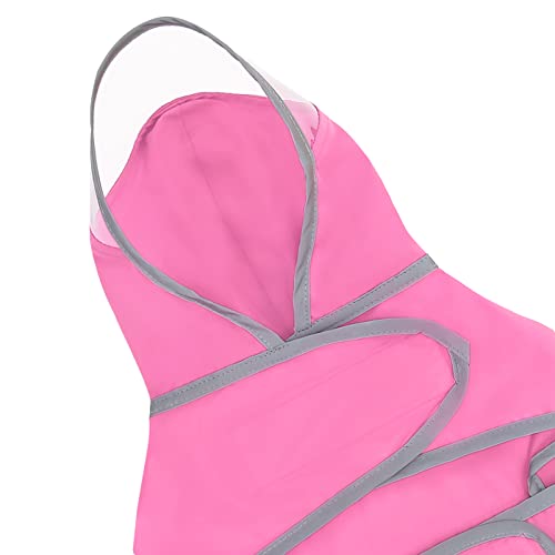 Hde Dog Raincoat With Clear Hood Poncho Rain Jacket For Small Medium Large Dogs Pink - 3Xl #TOP4