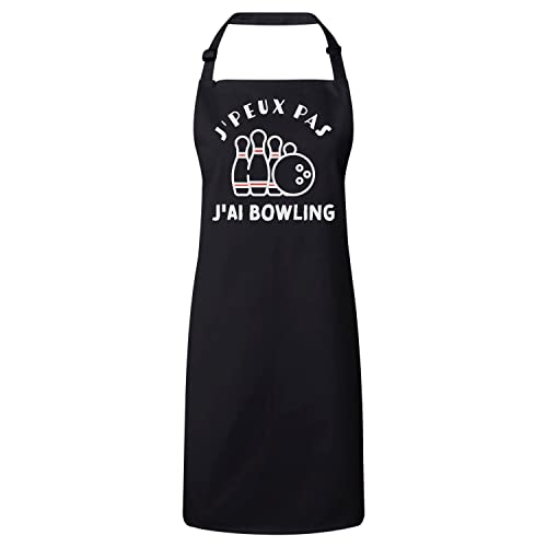 Tablier cuisine premium résistant sur le thème du bowling