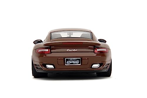 Jada M&M's Porsche 911 Turbo 1:24 y Figura Brown 2.75" miniatura 4