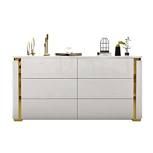 QINJIE Aparador para Servidor Buffet, aparador para Almacenamiento de Cocina, Comedor, Armario para Servidor Buffet, con 6 armarios, para Armario de Cocina, Comedor, Pasillo