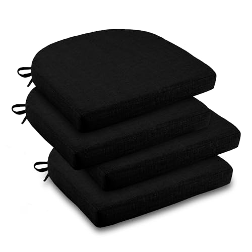 downluxe �C���h�A�`�F�A�N�b�V���� �_�C�j���O�`�F�A�p �\�t�g�ŉ��K�ȃe�N�X�`���[�h���H�t�H�[���L�b�`���`�F�A�p�b�h �Ђ��Ɗ���~�ߗ��n�t���A16�C���` x 16�C���` x 2�C���` �u���b�N 4�p�b�N