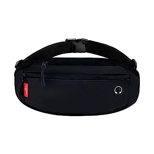 TOJNMAKE Running Belt Fanny Pack for Women Men Waterproof Small Waist Bag Black Fanny Pack for Travel Hiking Walking Workout Fashion Waist Packs (Black) TOJNMAKE Running Belt Fanny Pack for Women Men Waterproof Small Waist Bag Black Fanny Pack for Travel Hiking Walking Workout Fashion Waist Packs (Black)
