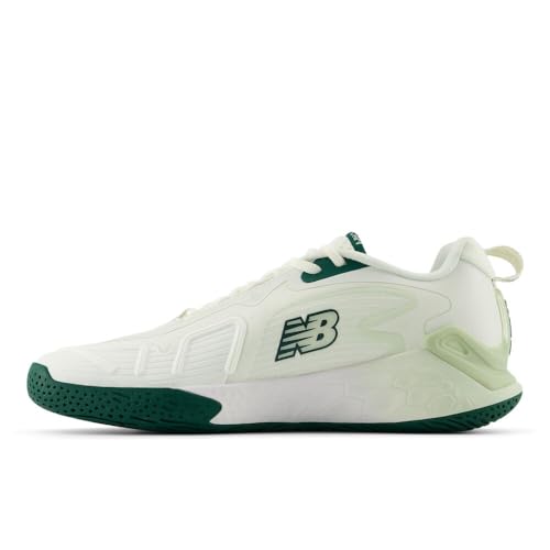 New Balance New Balance Men's Fresh Foam X CT-Rally V1 Hard Court Tennis Shoe, Sea Salt/Green, 8 M