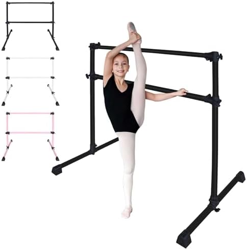 4FT Adjustable Ballet Barre - Portable Dance Bar for Home & Studio, Non-Slip Base, 360° Rotatable Foot, Perfect for Stretching, Pilates, Dance Training & Exercise Equipment