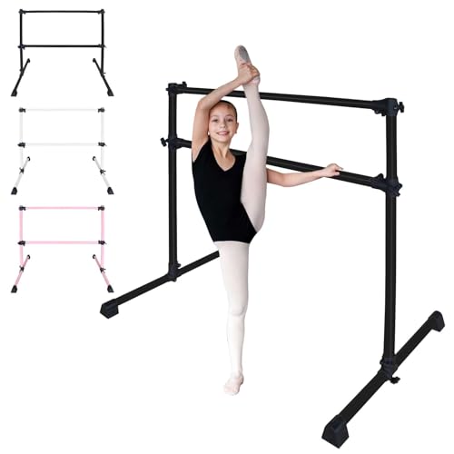 4FT Freestanding Ballet Barre,Adjustable Height 6.7–46
