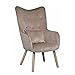 Produktbild ESTEXO Fernsehsessel TV Sessel Lounge Relaxsessel Polstersessel Lesesessel Stoff Kissen Beige/Grau Samt