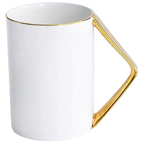 ZHOUXIAO Tasse à café en Porcelaine d'os Tasses à Lait, Tasse à café de Voyage, Tasse à café Vintage pour Les Femmes Amants Amis ? Cadeau d'anniversaire, thé et Cadeaux pour la Maison (D)