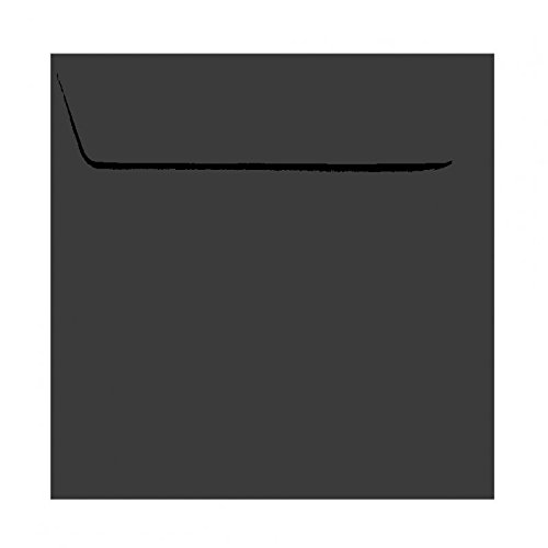 Lot de 50 enveloppes carrées 220 x 220 mm 120 g/m² noir avec rabat à bande adhésive