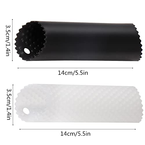 Image of Sinnsally Garlic Peeler Skin Remover Roller,Easy Quick to Peeled Garlic Cloves with Silicone Tube Roller Garlic Peeling Kitchen Tool (Black,Clear)