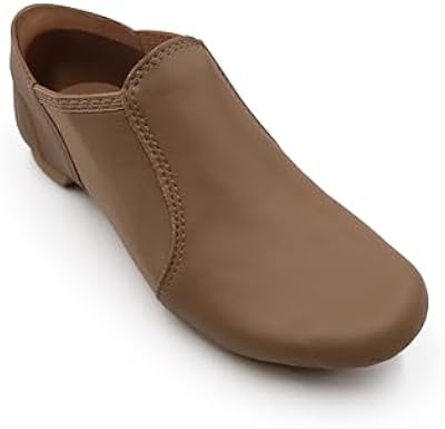 Capezio E-Series Jazz Slip On, Caramel, 7.5 M