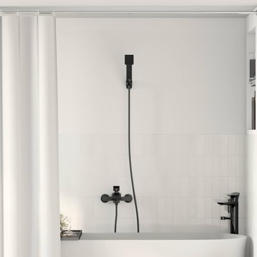Système de douche moderne noir avec accessoires de plomberie modèle 42023403 - 2