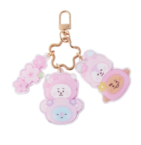 Line Friends Official BT21 SPRING DAYS Acrylic Keyring - Ver.2, Bag Accessories, Cute Keychain, Animal Keyring, Keychains Cute