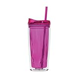 Gemstone Double Wall 16oz. -Hot Cold- Acrylic Travel Tumbler - Fuchsia