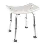 Ez2care Non-Slip Shower Stool – Adjustable Lightweight Rust-Free Aluminium Bath Chair for Elderly, Disabled, Pregnancy, Post Surgery, 37.5 to 49.5 cm (14.8 to 19.5 inch)