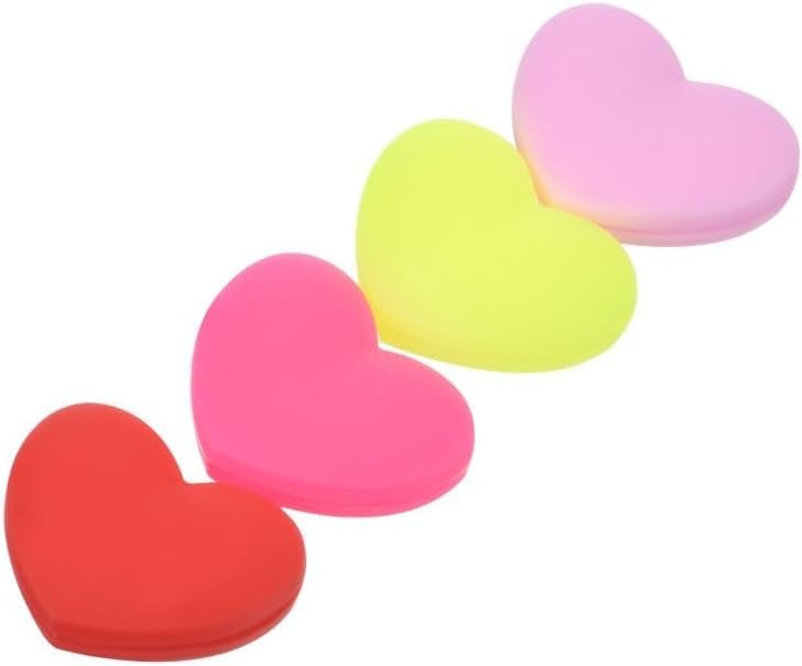 Txuolin 4 Pcs Tennis Vibration Dampener, Heart-Shaped Silicone Shock Absorber Racket String Damping for Tennis Racquet, Tennis Racquet Accessories (Pink,Yellow,Rose Red,Red)