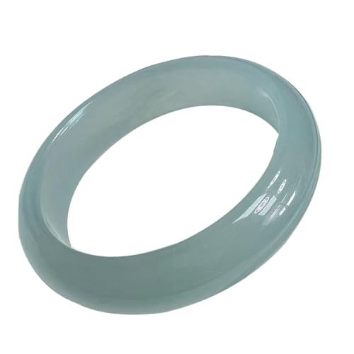 Bracelet agate bleu ciel naturel, cadeau idéal jonc jade fengshui pour femme
