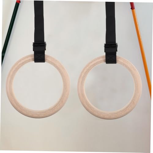 Anillas de gimnasia de madera ajustables para entrenamiento miniatura 6