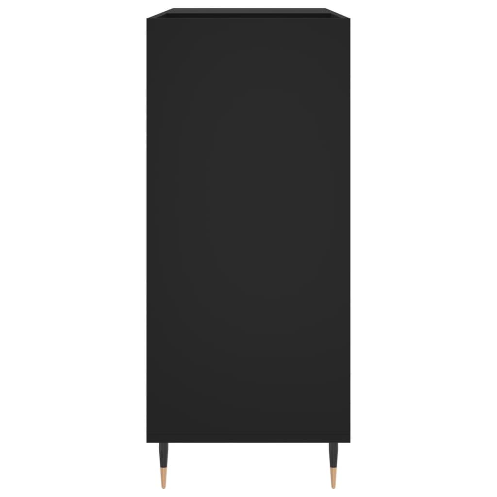Scaffale Legno Multistrato 84,5x38x89 cm - Porta Dischi, CD e Vinile - Libreria Stretta - Mobile Salotto - Mobiletto TV - Nero