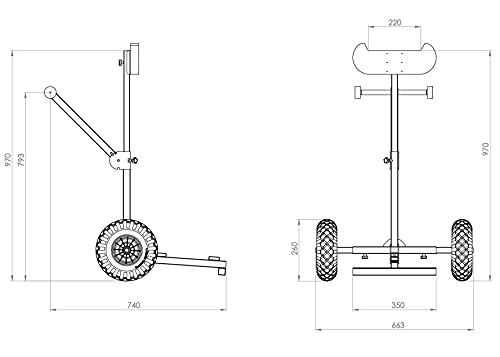 Chariot de support pour moteur hors-bord, étagère de rangement portable, acier inoxydable, modèle premium – vue 6
