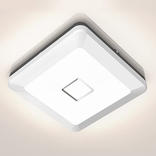 Imaihom 24W Led Ceiling Light, 4000K Neutral White 2100Lm Square Ceiling Light Fixture, Cri 90+ Ip54 Waterproof Flush Mount Ceiling Lamp For Bathroom, Bedroom, Kitchen, Living Room, Hallway #TOP29