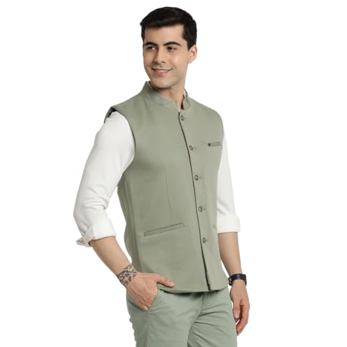 Image of Turtle Men Poly Viscose Solid Party Nehru Jacket