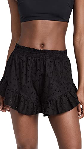 Playa Lucila Women's Ruffle Shorts, Black, XS | Amazon.com