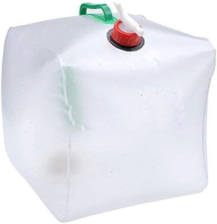LZJZ Outdoor Water Bag 5 Gallon / 20L Portable Water Carrier, Collapsible Water Container, Camping/Hiking/Climbing/Backpack Emergency Food Grade PVC Storage Water Jug