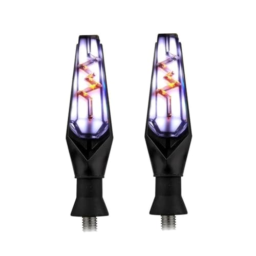 Clignotants de moto style foudre indicateurs flux lampe decorative led