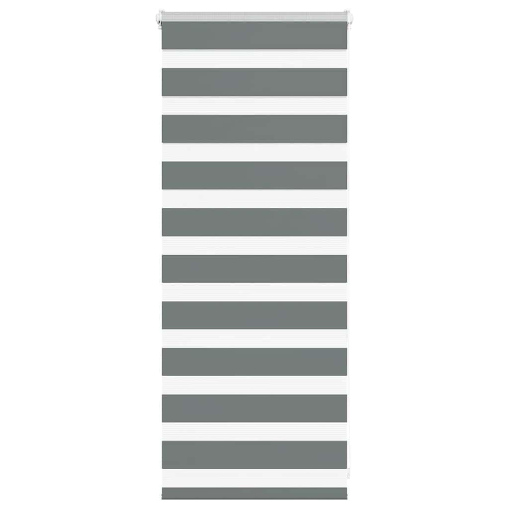 VIDAXL Zebra Roller Blind Grey Polyester 55cm Width
