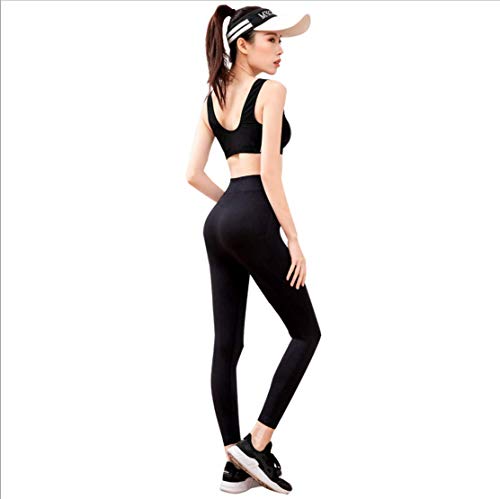 ZAQWSX Yoga Pants Waist Abdomen Hip Anti-Fall Pants Slimming Fitness Yoga Fitness Bodybuilding Leggings Black