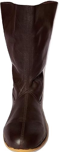 Medieval Leather Boots, 3 Buckle Renaissance Loafer Boot, Viking Costume Shoes, Brown2