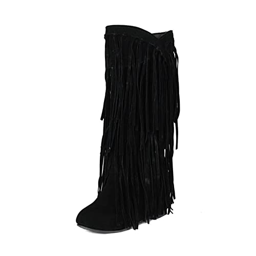 Bottes rétro femme grande taille à bout rond pour marcher sans douleur et avec style