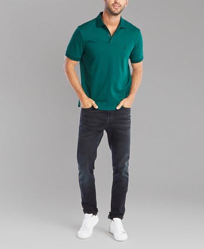 Image of Nautica Men's Classic Fit Short Sleeve Dual Tipped Collar Polo Shirt