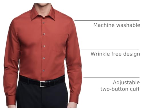 Image of Van Heusen Mens Dress Shirt Regular Fit Poplin Solid