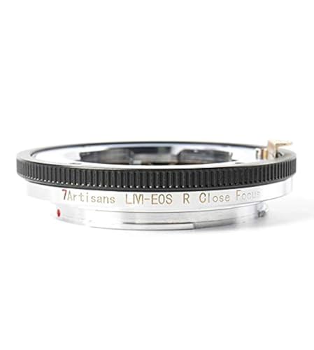 7 Artisans LM-R Closeup Focus Macro Focus Lens Adapter Ring for Leica M Mount Lens to Canon EOS R Mount Mirrorless Camera Body Black