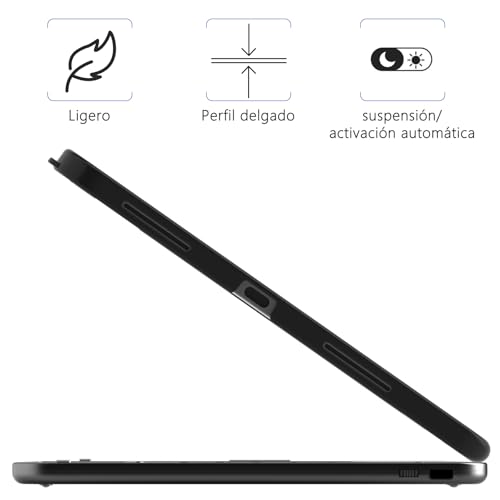 TQQ Funda con Teclado para iPad 11ª Generación A16 2025 y 10ª Generación 2022, con Gran Trackpad de Precisión, Retroiluminado de 10 Colores Estilo Portátil, QWERTY Español Ñ - Negro - imagen 5