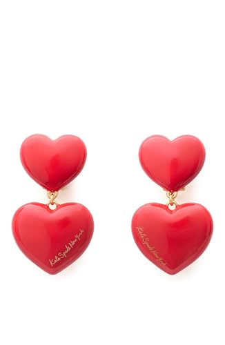 kate spade new york Heart You Drop Earrings, Red