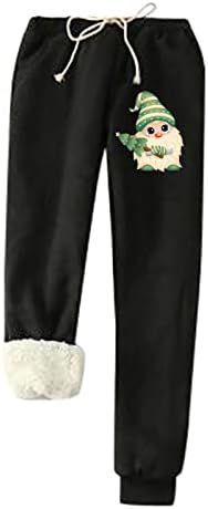Sweatpants for Women UK Over Size Promotion Fleece-Lined Joggers Winter Warm Trousers Loose Fit Bottoms Comfy Solid Color Track Pants with Pockets Workout Fitness Wear Size Small-5XL