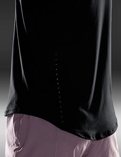 CRZ YOGA Lightweight Tank Top for Women Racerback Sleeveless Workout Tops High Neck Athletic Running Shirts Black Large - 4