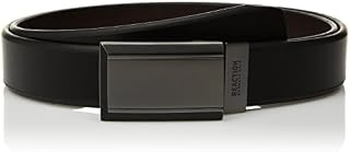 Kenneth Cole REACTION Men's Reversible Buckle Belt, black/brown plaque, 32