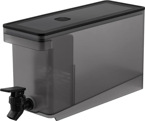 （05:30時点） 山崎実業(Yamazaki) 冷蔵庫 ドリンクサーバー 2.8L ブラック W10×D31.5×H17cm(蛇口・バルブ含む) タワー tower 食洗機対応 冷水筒 麦茶ポット 1583