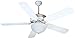 Craftmade K10738 White Porch Fan with 52" Outdoor White Blades and Outdoor Bowl Kit