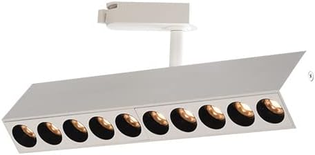 20W LED L Type Rail Track Light(Fits Lightolier Type Track) Rotate Spotlight Ceiling Lamp Fixture White-Finish Natural White