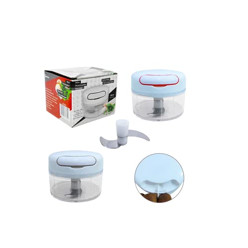 Processador De Alimentos Manual Com 2 Laminas De Inox 200ml