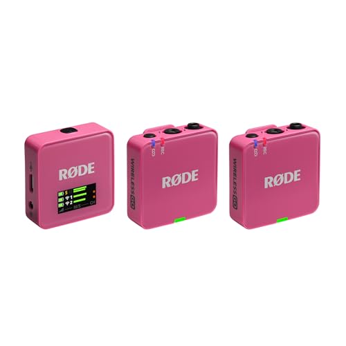 RØDE Wireless GO (Gen 3) – Microphone sans Fil Compact – Audio Pur, Enregistrement 32 Bits Flottant, contrôle Automatique du Niveau, pour téléphones, caméras et Ordinateurs (Pink)