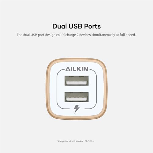 Image of USB Wall Charger, Charger Block, 2.1A Multiport Fast Charge Power Brick | USB Cube Plug Box Base Adapter for Apple, iPhone, Cell Phone Smart Devices