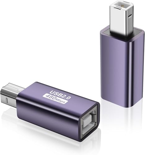 Image of ETZIN USB 2.0 Type-B Printer Adapter, USB B Pri-nter Adapter Male to Female Printing and Data Extension Converter, for Printer, Scanner, Mobile HDD and More-