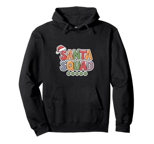 Christmas Squad Family Matching Xmas Santa Squad Sudadera con Capucha